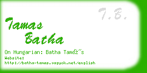 tamas batha business card